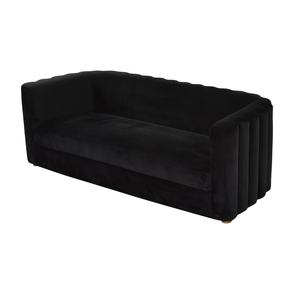 Callie Black Velvet Sofa - TOV Furniture