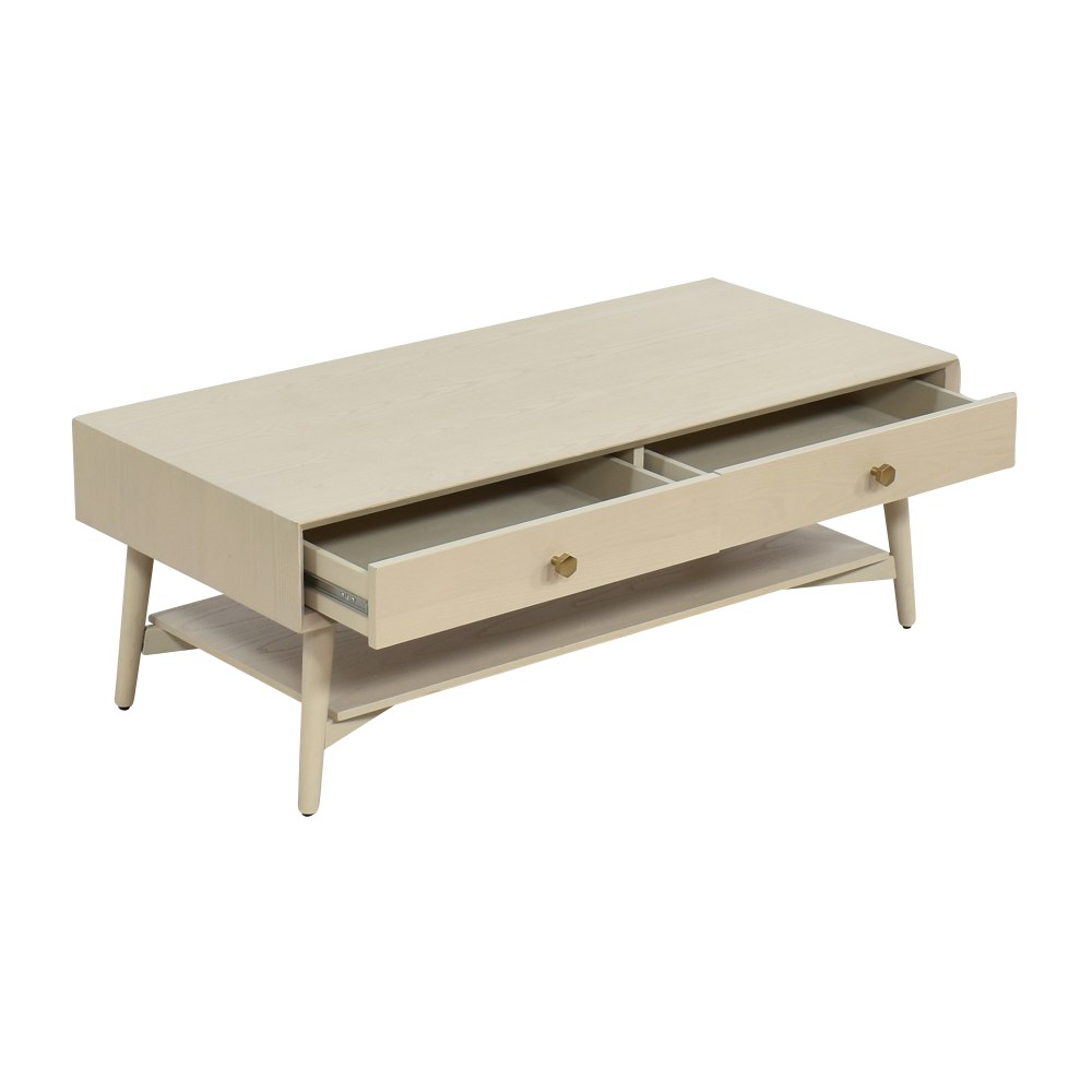 Used West Elm Mid Century Storage Coffee Table 