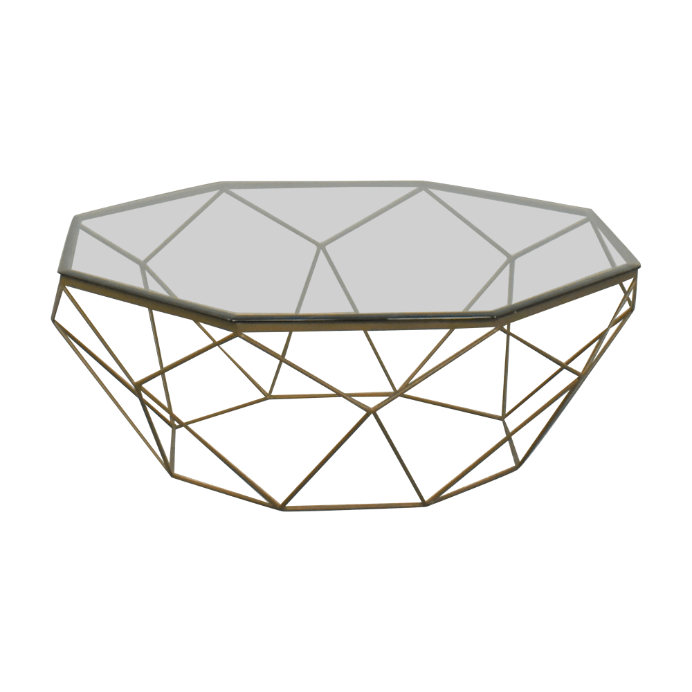 Simple Modern Gray Yellow and Black Geometric Coffee Table by  BlackStrawberry