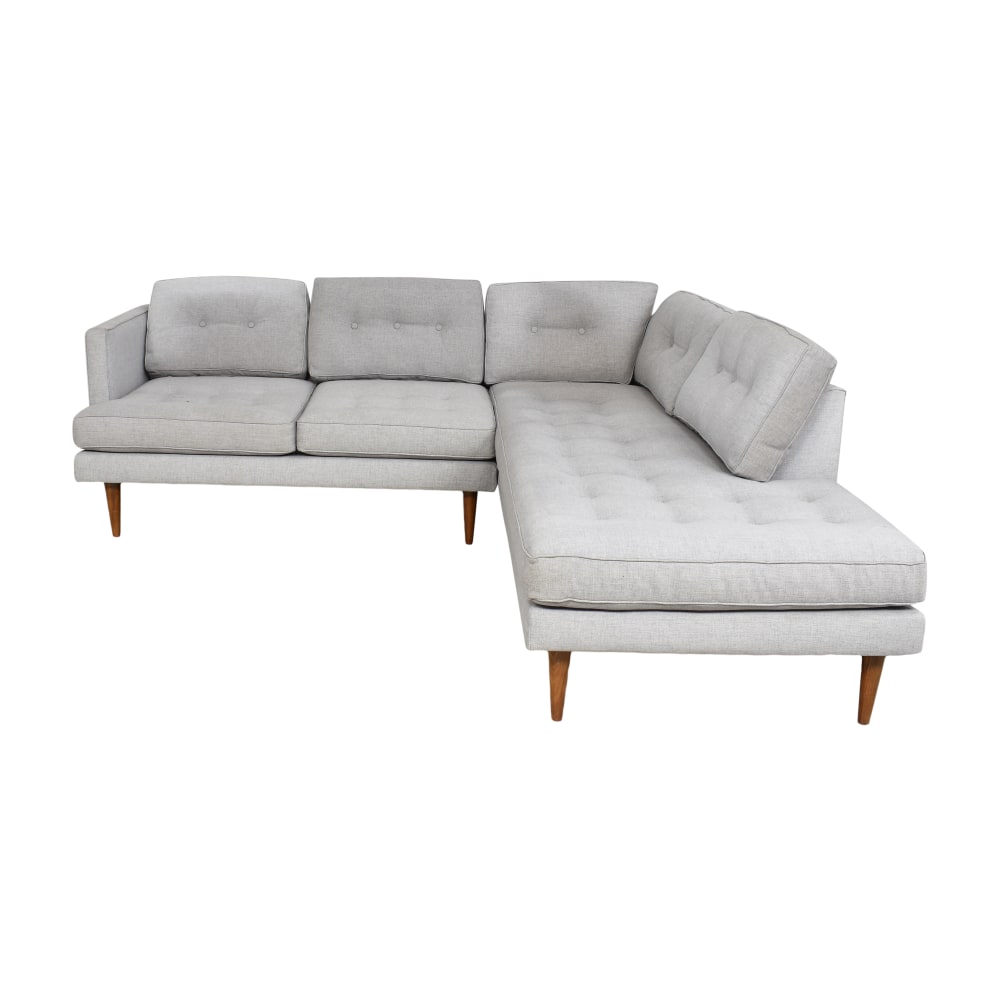 West Elm Peggy Mid Century Chaise