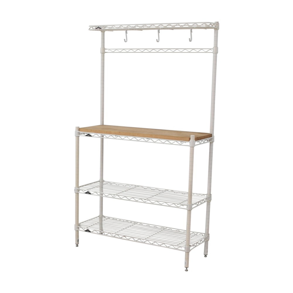 White/Oak Kitchen Baker's Rack