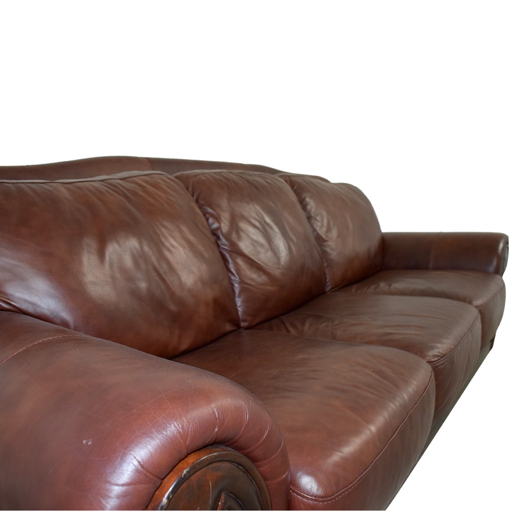 Cassina Court Caramel Brown Leather Sofa - Rooms To Go