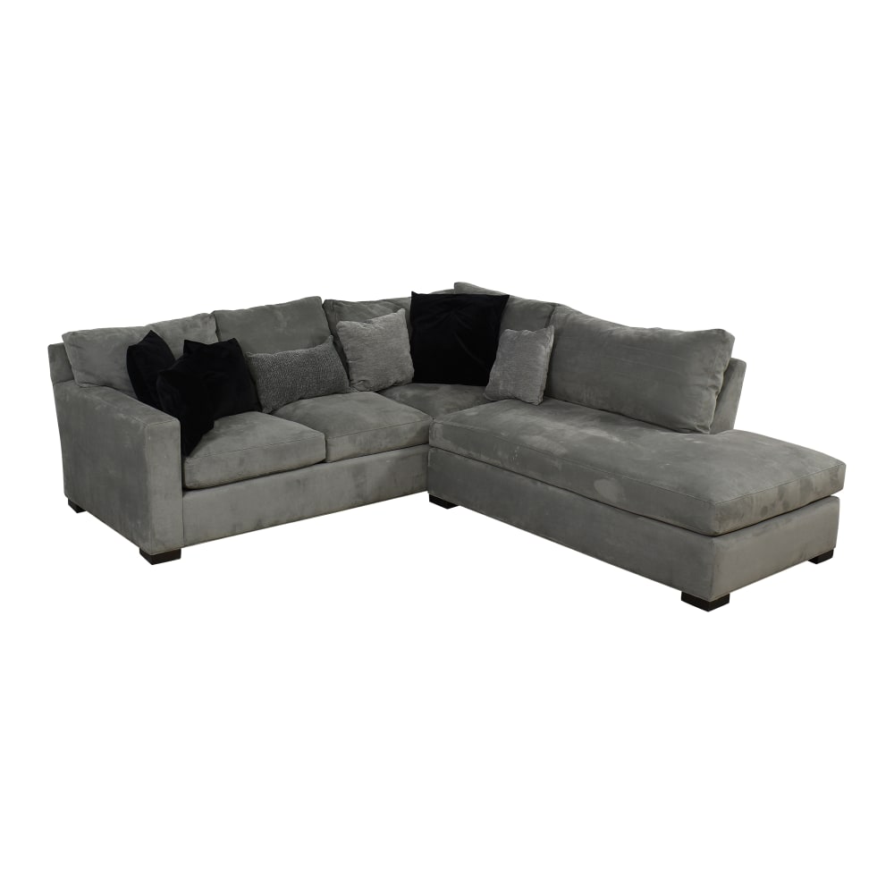 Crate & Barrel Crate & Barrel Axis 2-Piece Sectional with Right-Arm Corner Bumper dimensions