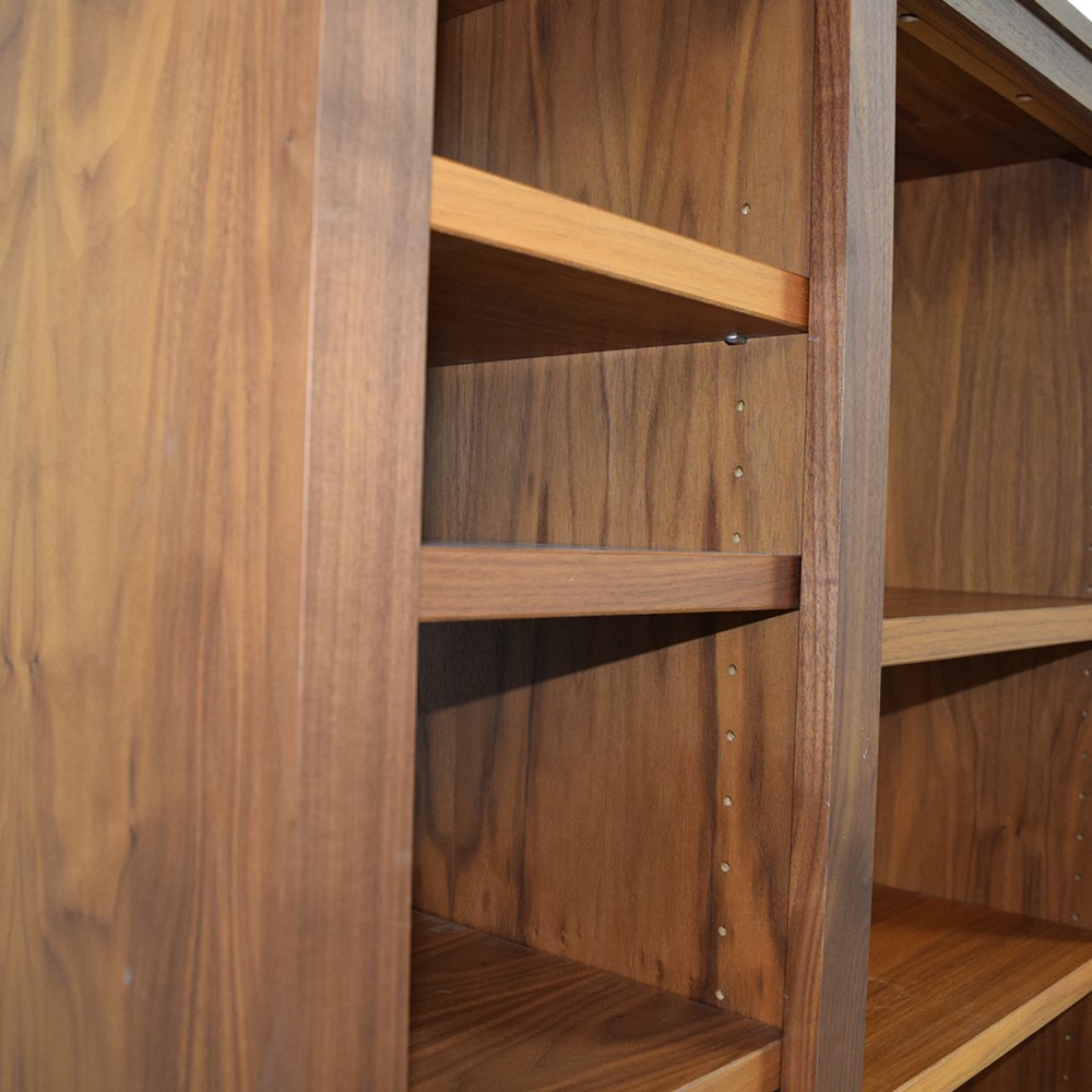 Room and Board Woodwind Walnut Double Open-Back Bookcase sale