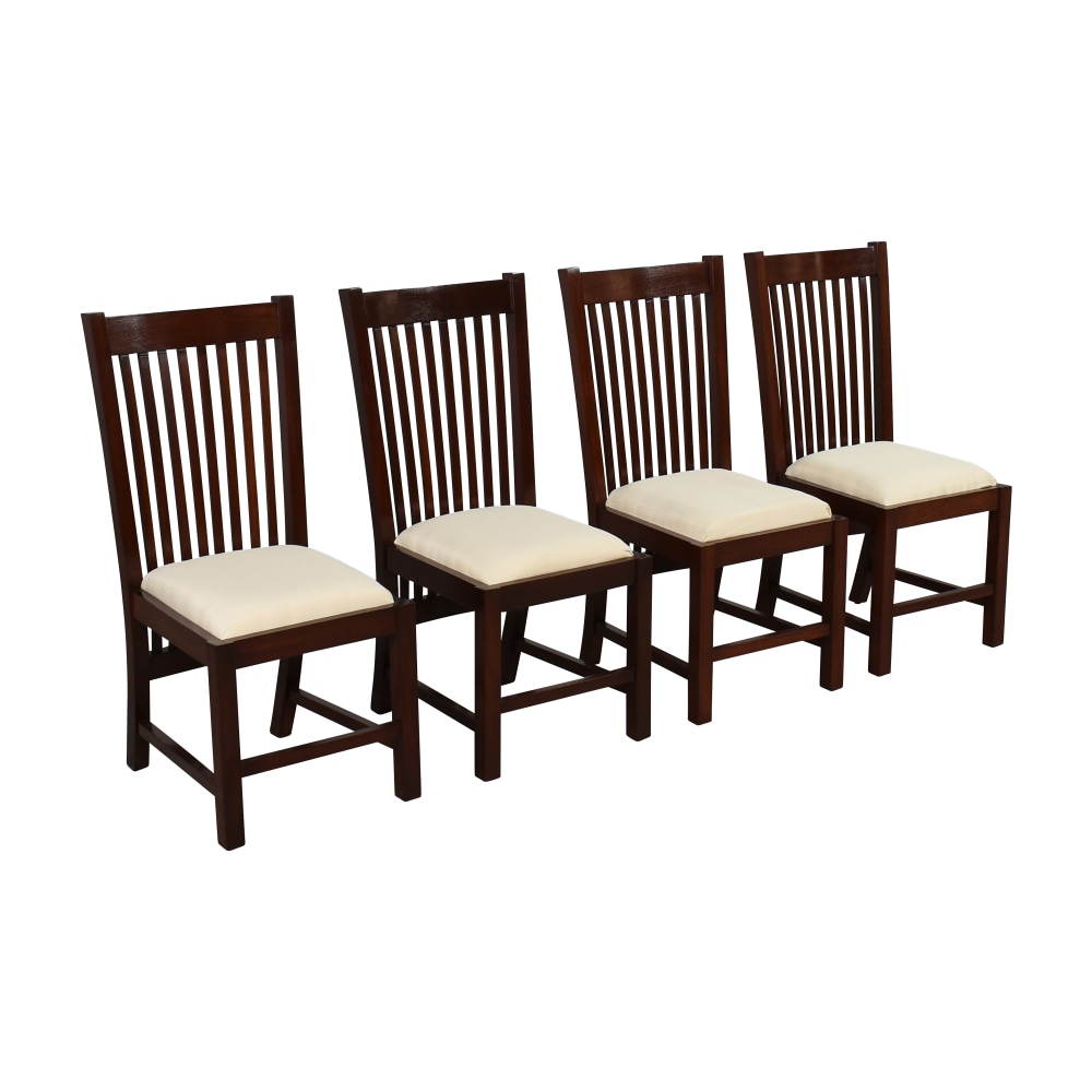 Custom Slat Back Dining Side Chairs sale