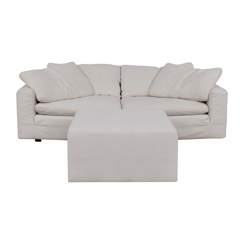 Restoration Hardware Restoration Hardware Cloud Sofa with Ottoman  nj