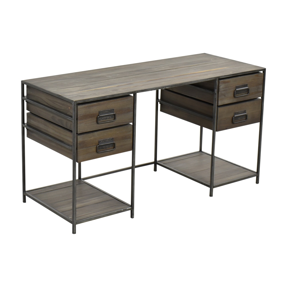 62% OFF - Restoration Hardware Restoration Hardware Wexler Storage Desk /  Tables