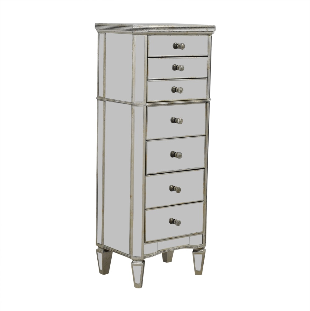Seven-Drawer Mirrored Tall Dresser / Storage
