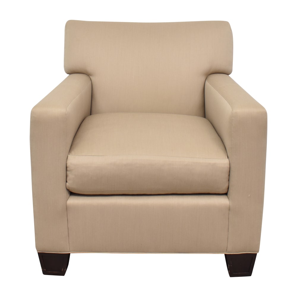 Empierre Beige Fabric Club Chair and Ottoman