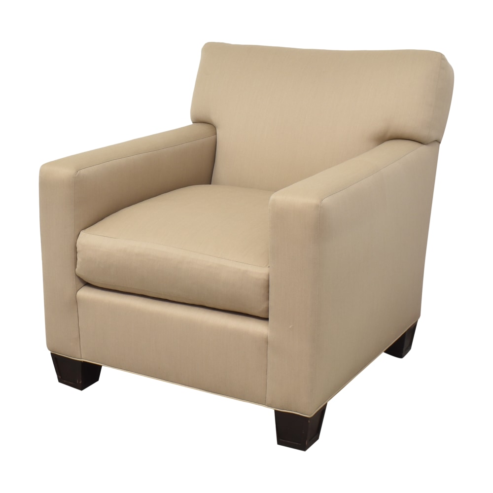 Empierre Beige Fabric Club Chair and Ottoman