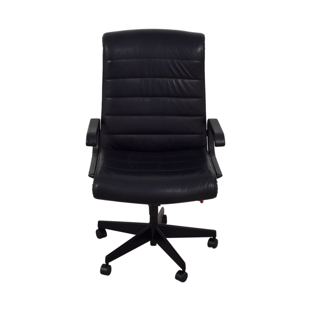 Black Leather Office Chair / Chairs