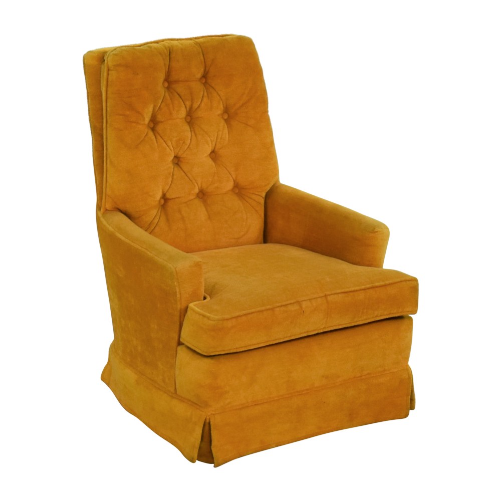 Used Vintage Upholstered Swivel Armchair 