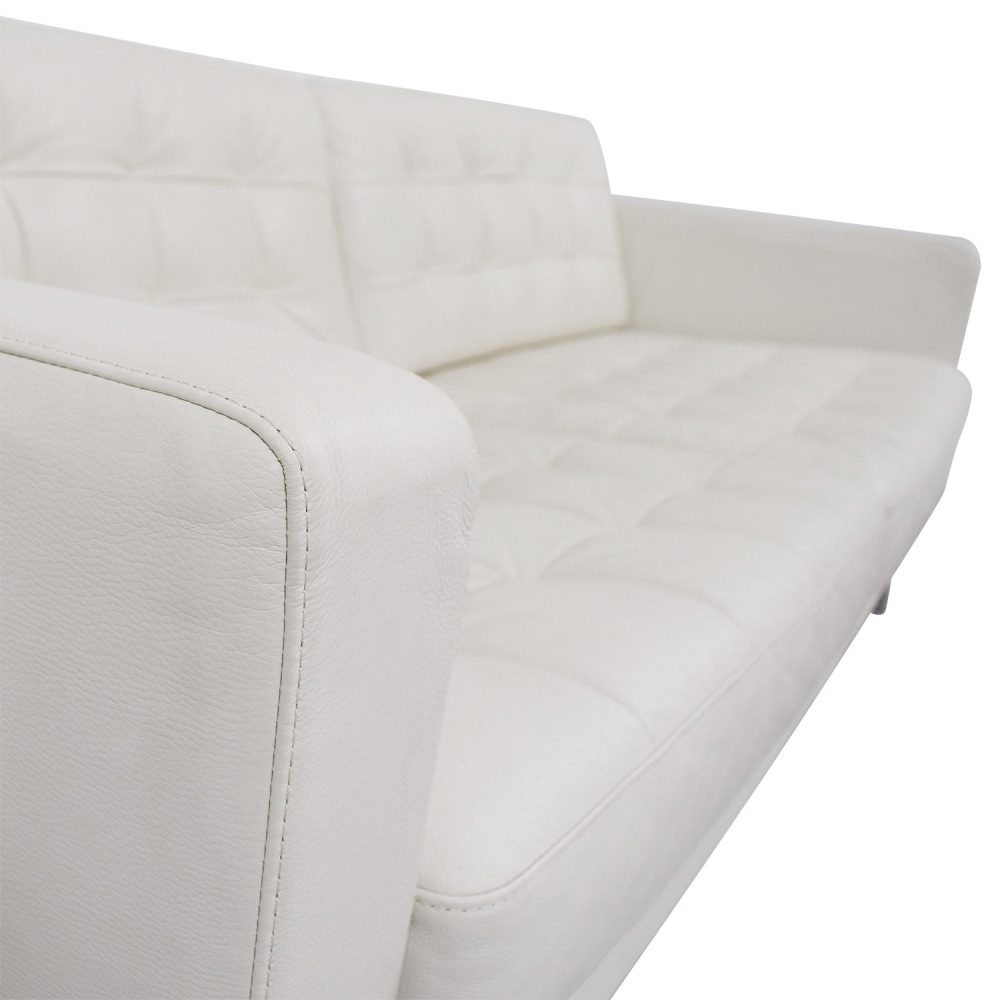 analyseren Onbekwaamheid James Dyson 67% OFF - IKEA IKEA Tufted White Leather Couch / Sofas