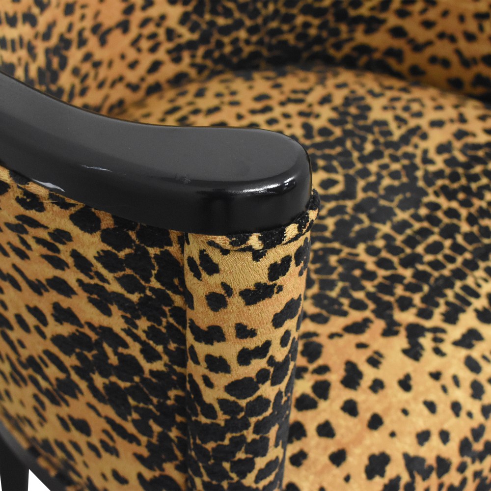 Used Animal Print Accent Chair 