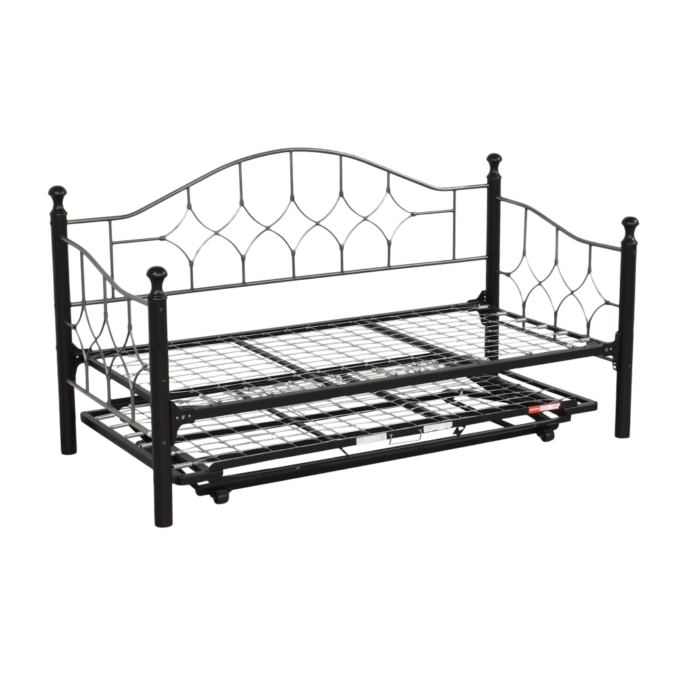 Openwork Twin Daybed with Pop-Up Trundle | 42% Off | Kaiyo