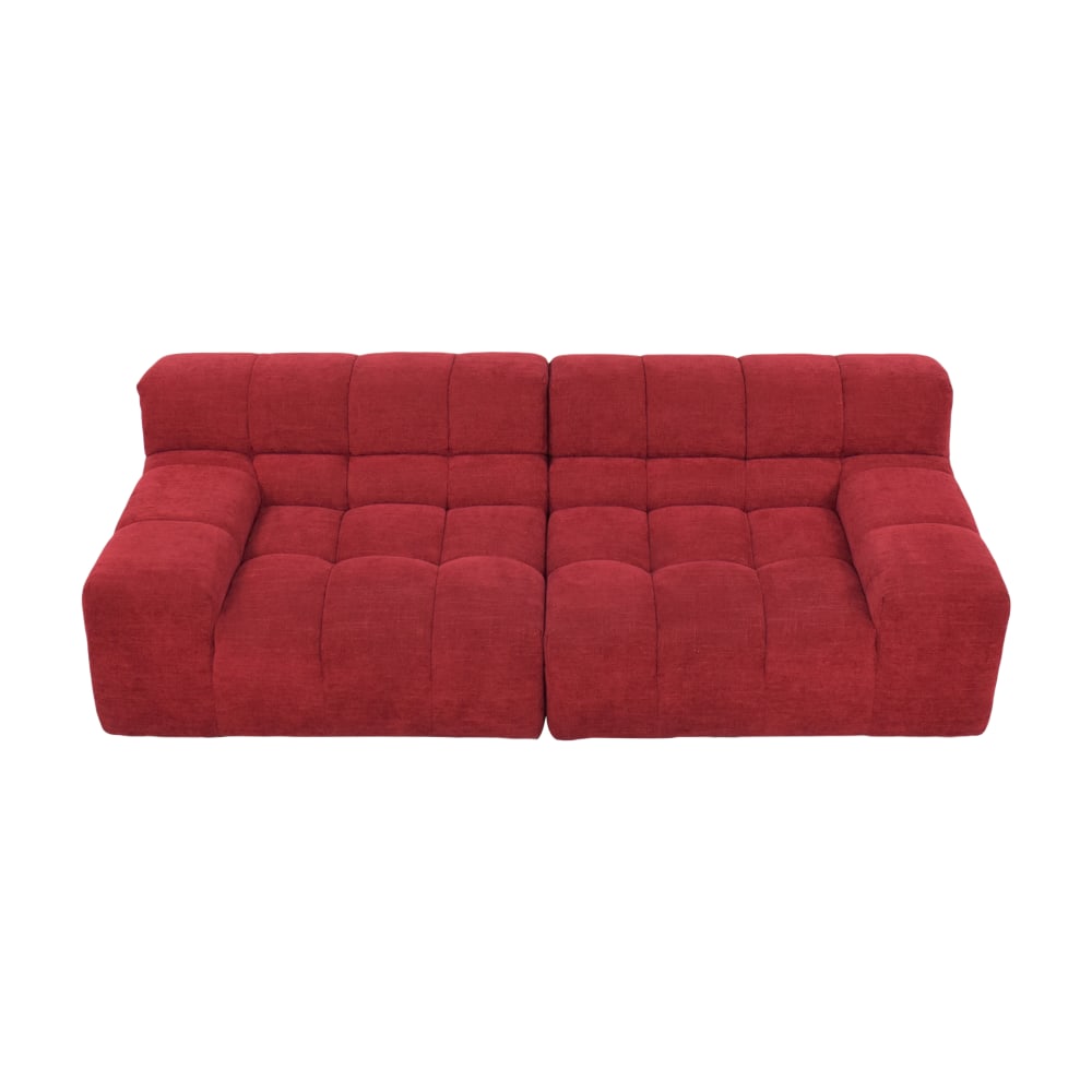  Modern Tufted 2-Piece Sectional Sofa  pa