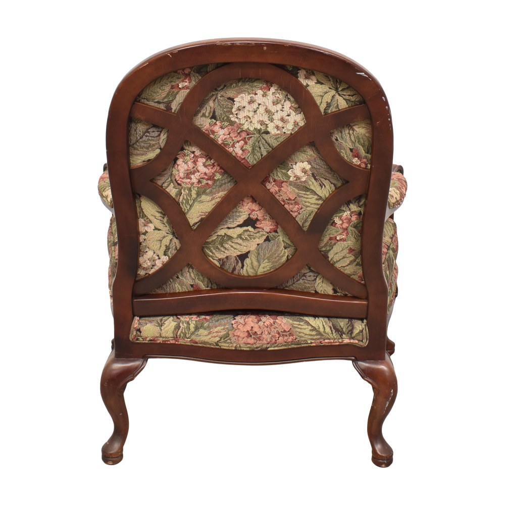 Thomasville French Provincial Louis XV Carved Walnut Upholstered
