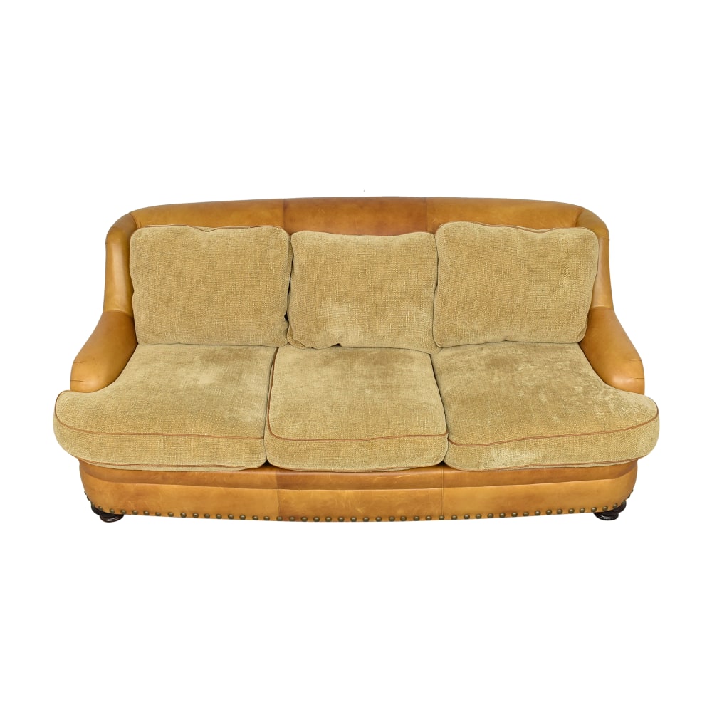 Vintage French Tufted Three Cushion Sofa, 73% Off