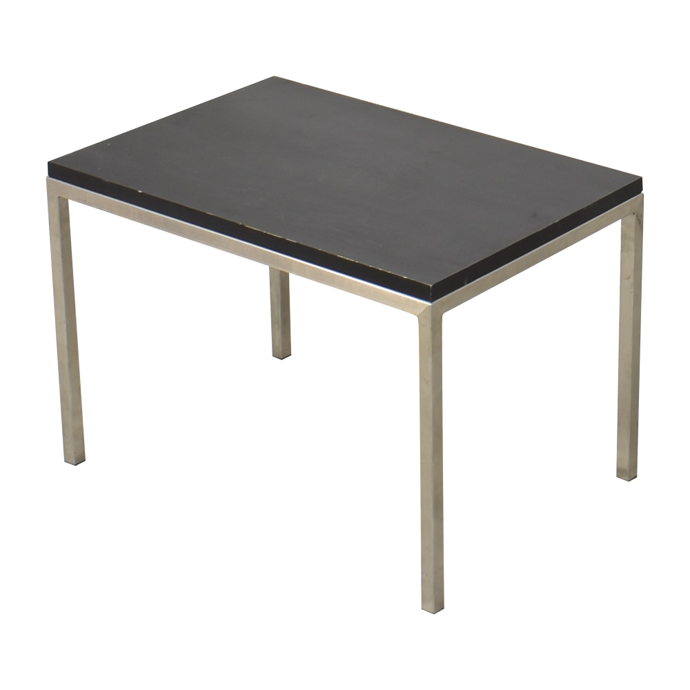 Room & Board | Modern Parsons Coffee Table w/ 1.5 Leg in Black | Marbled Black Ceramic Top