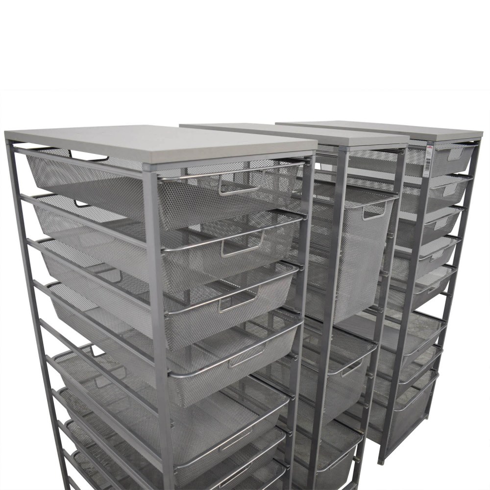 Container Store Metal Wire Organizational Storage, 90% Off