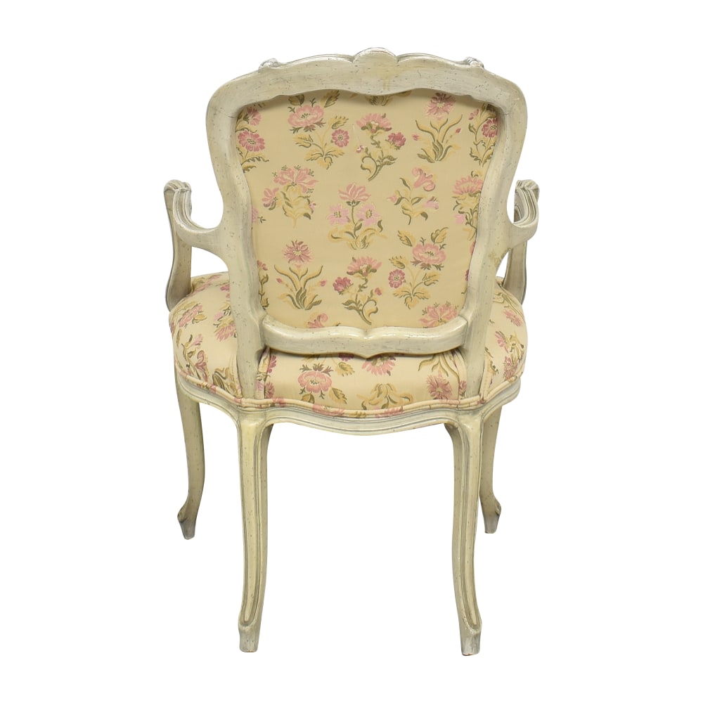 Louis XV Style Floral Accent Chair, 87% Off