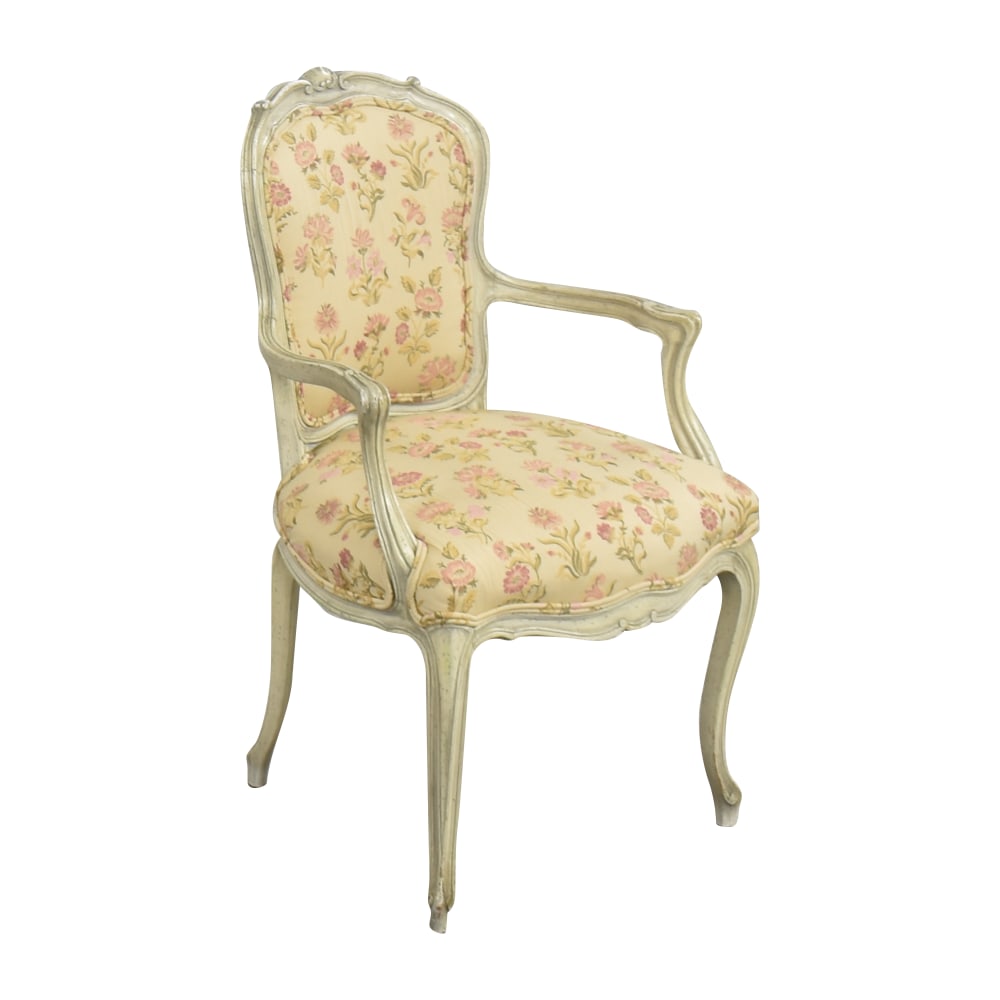 Louis XV-Style Floral White Chair #1 Cugini Lanzani