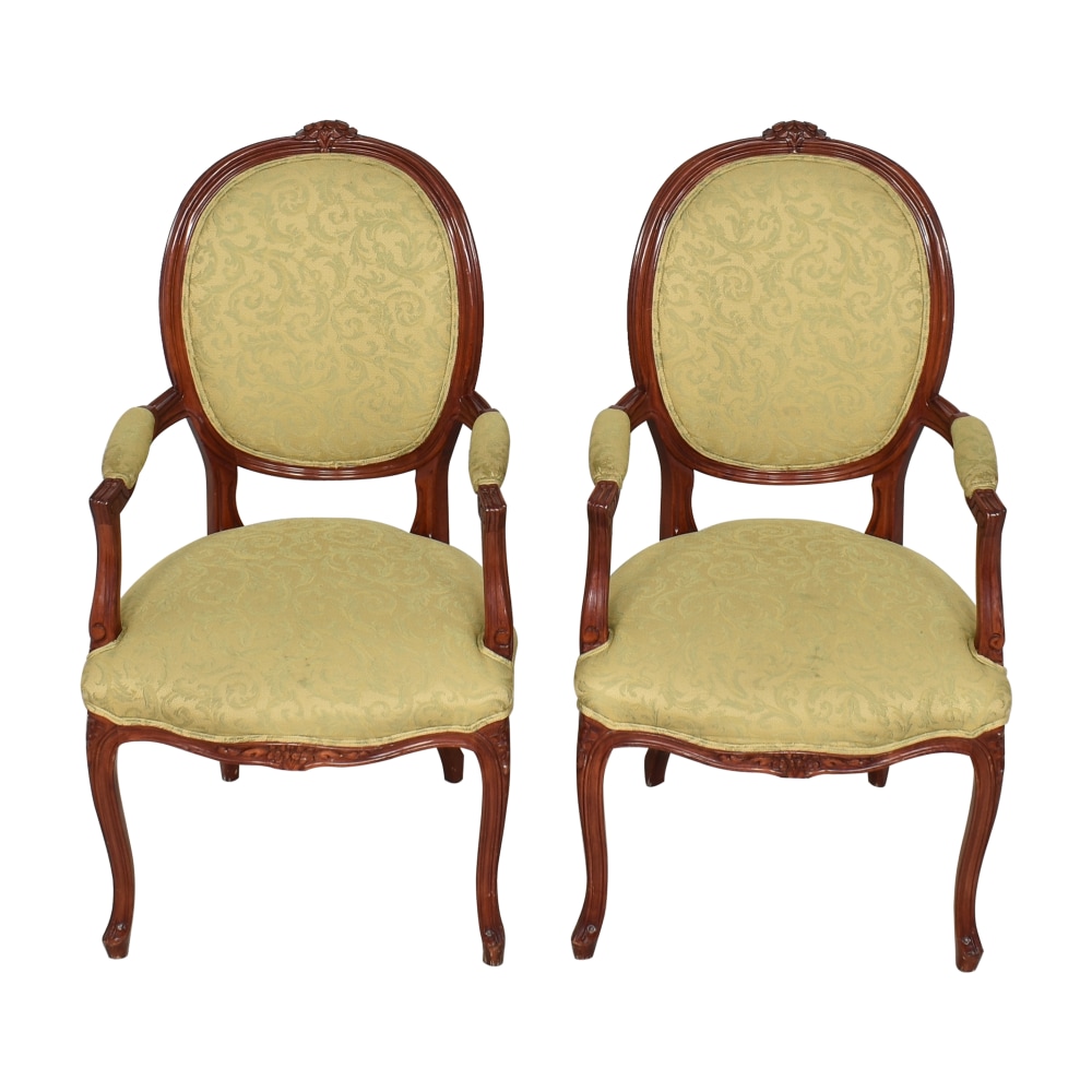 Vintage French Louis XV Dining Arm Chairs, 68% Off