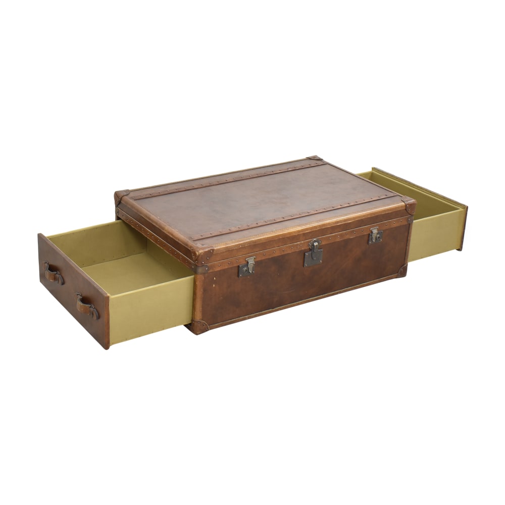 Restoration Hardware, steamer trunk coffee table