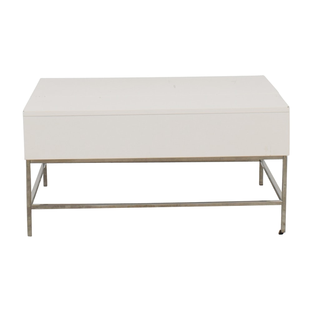 West Elm Lacquer Storage Coffee Table Used 