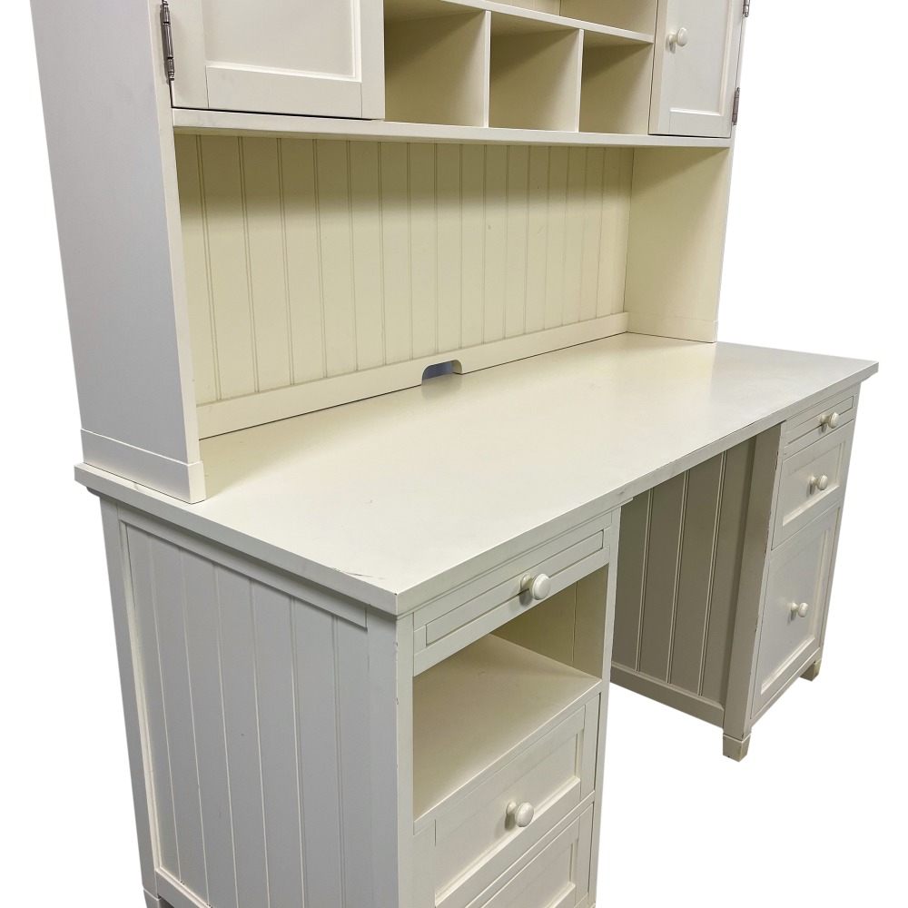 Beadboard Smart™ Storage Hutch Desk