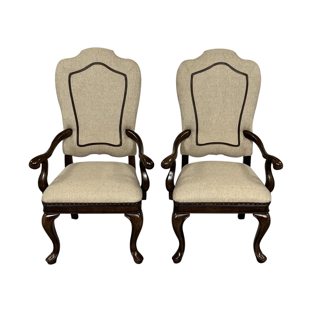 Havertys Veneto Upholstered Dining Armchairs sale