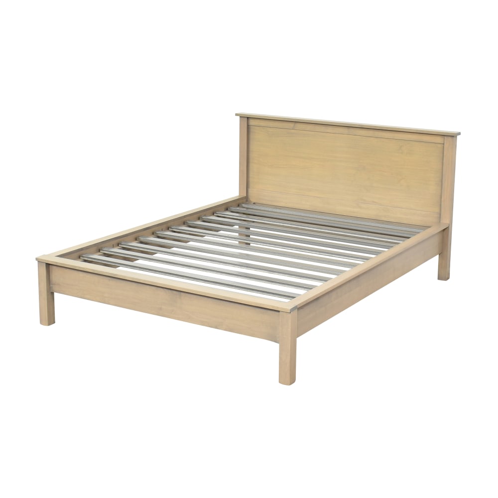 Queen Size Room & Board White Oak Emerson Bed Frame + Storage