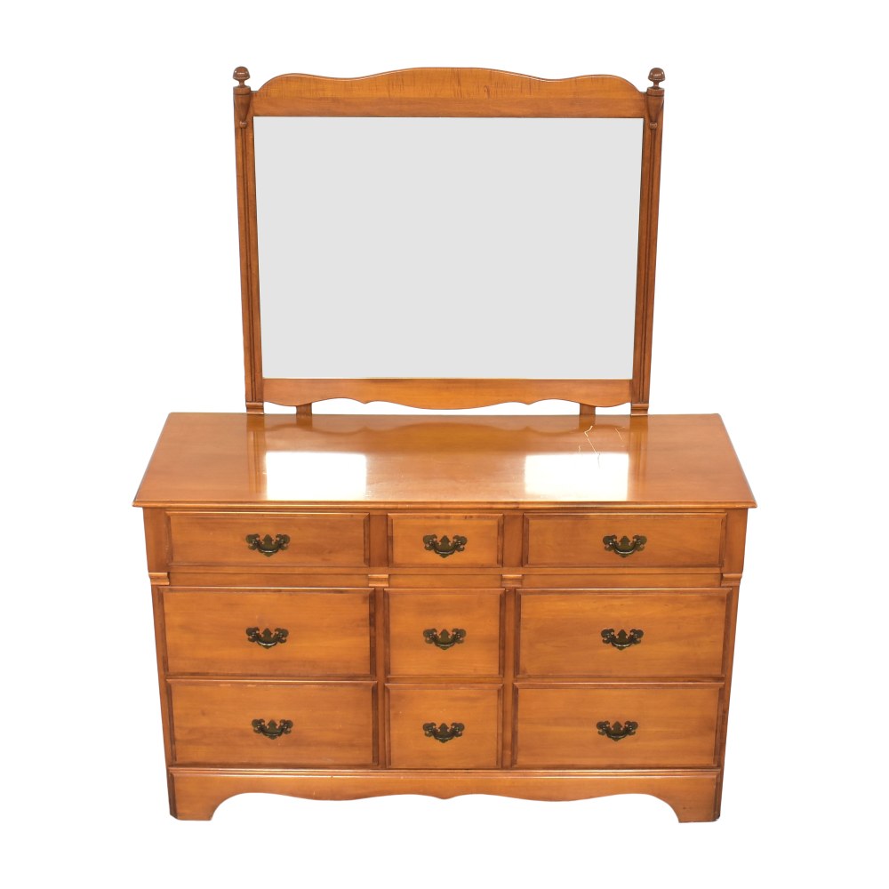  Sterling House Chippendale Nine Drawer Dresser with Mirror  dimensions