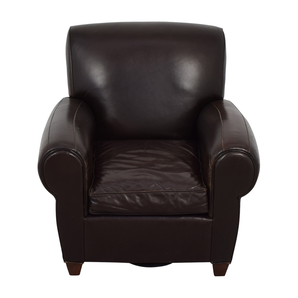 Pottery Barn Brown Leather Chair Pottery Barn