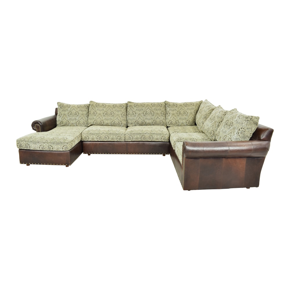 Vintage Modern Upholstered Sectional Sofa 