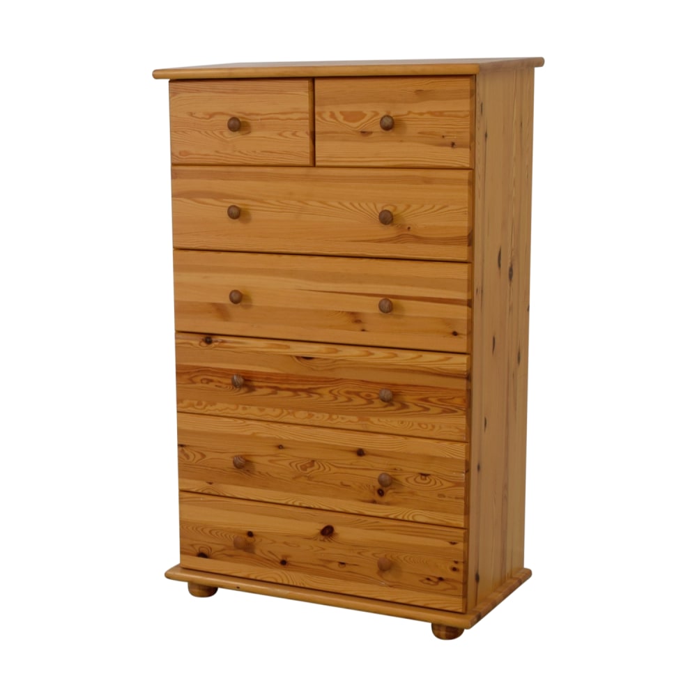 shop Tall Seven Drawer Wooden Dresser  Dressers