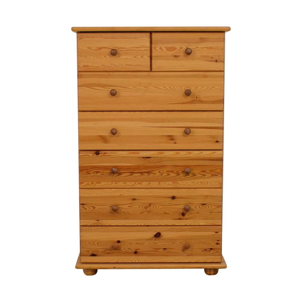 Tall Seven Drawer Wooden Dresser / Dressers