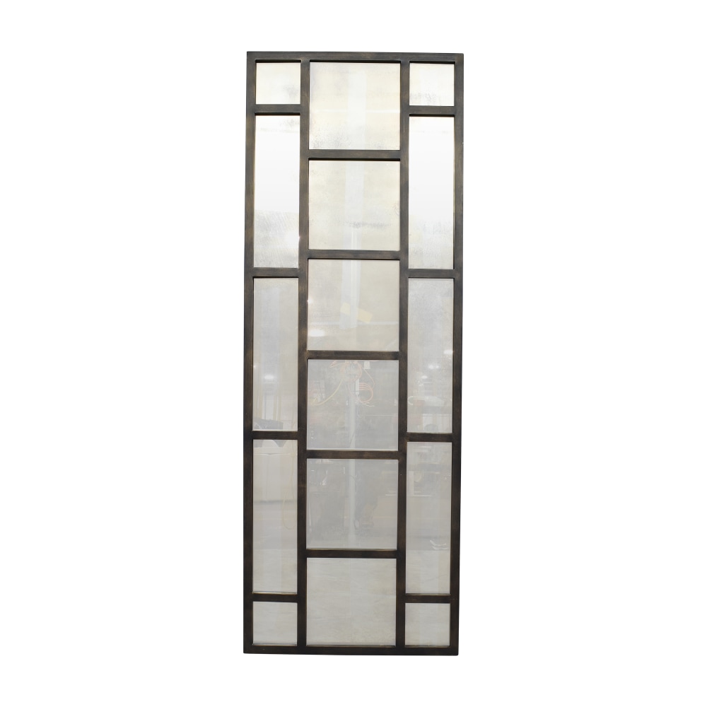 Ballard Designs Distressed Window Pane Floor Mirror | 70% Off | Kaiyo