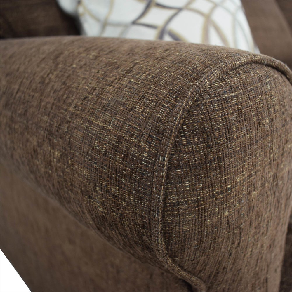 Bassett Bassett Brown Tweed Three-Cushion Sofa Sofas