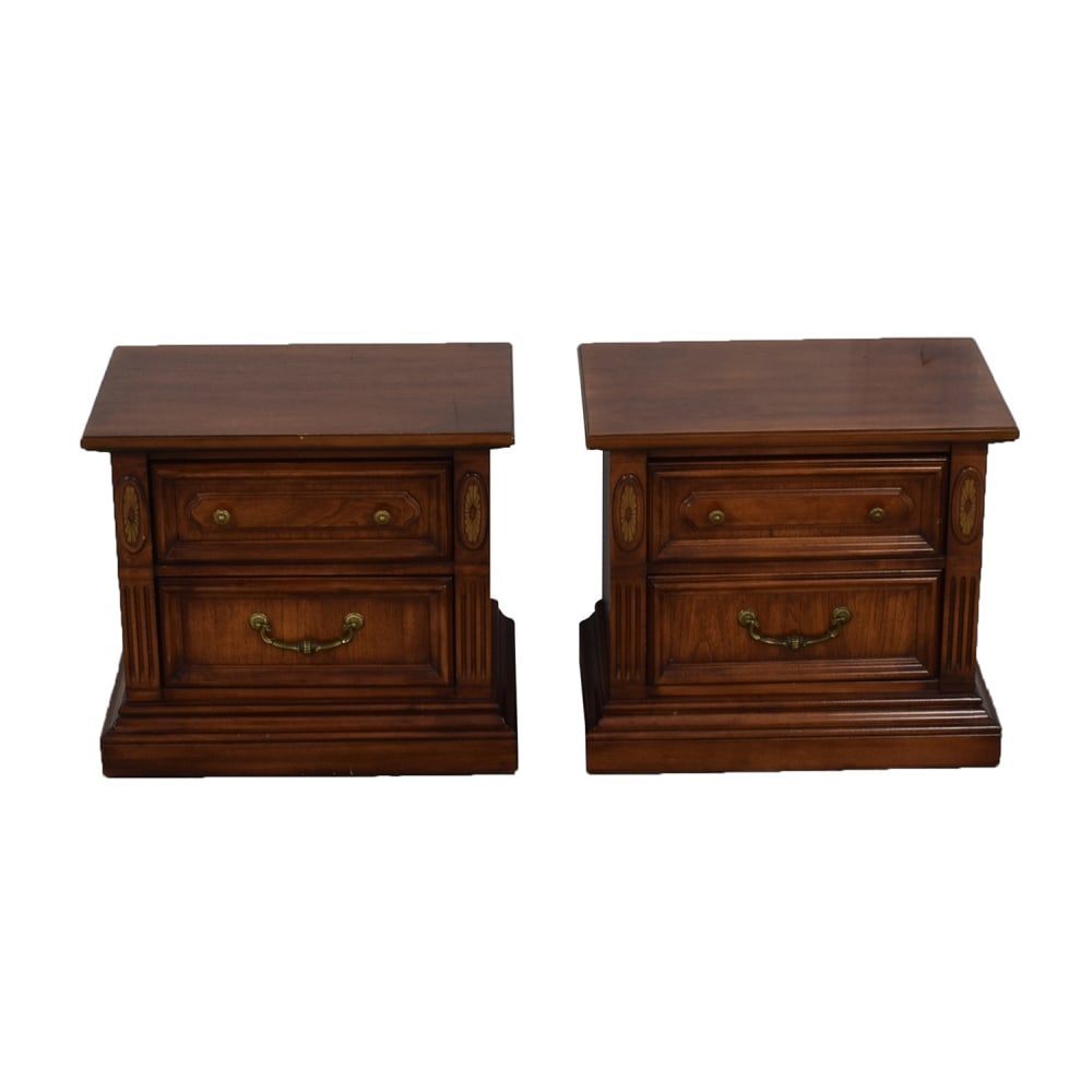 shop Stanley Furniture Wood Two-Drawer End Tables Stanley Furniture