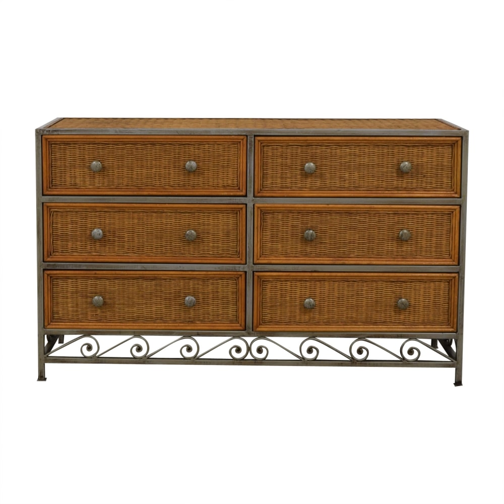 Pier One Imports Pier One Imports Miranda Wicker Six-Drawer Dresser second hand