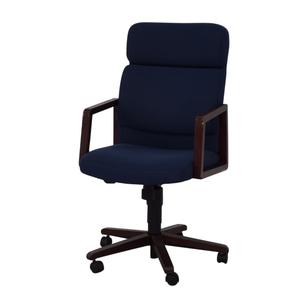  Blue Office Chair on Castors dimensions