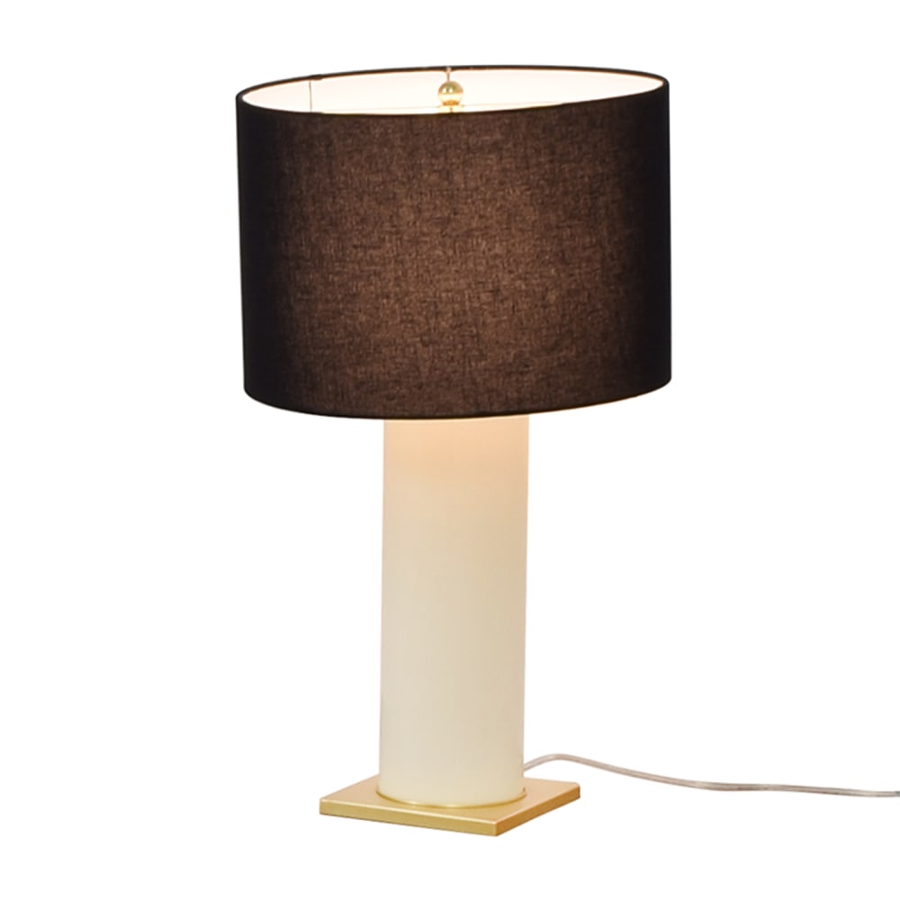 84% OFF - Kate Spade Kate Spade Black Gold and Creme Table Lamp / Decor