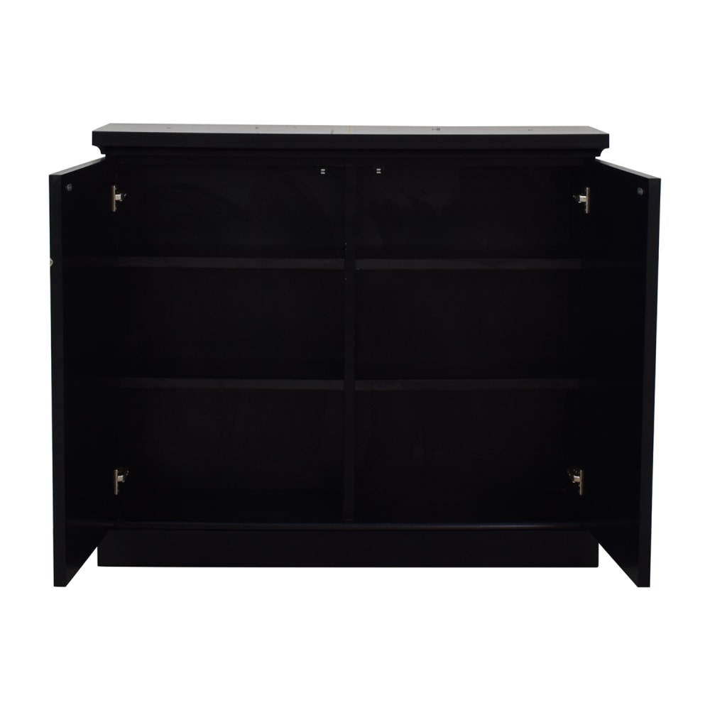 shop  Black Ebonized Wood Two-Door Cabinet online