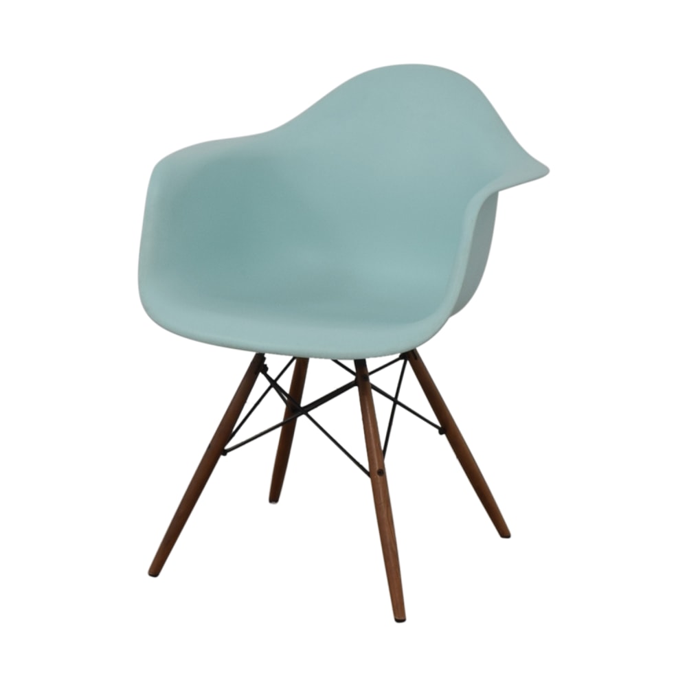 Herman Miller Eames Molded Plastic Used Side Chair, Aqua Sky - National  Office Interiors and Liquidators