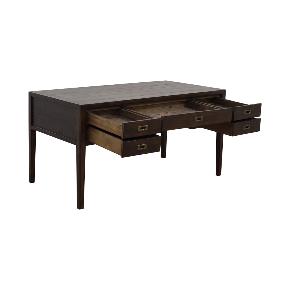 Crate & Barrel Morris Chocolate Brown Desk | 59% Off | Kaiyo