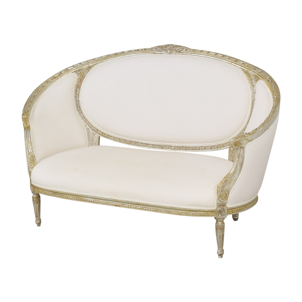 White Victorian Settee / Loveseats