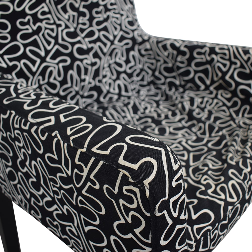  Black and White Print Chair used