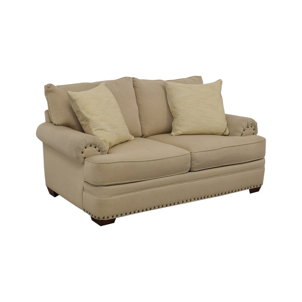 Havertys Oatmeal Jillian Loveseat 48