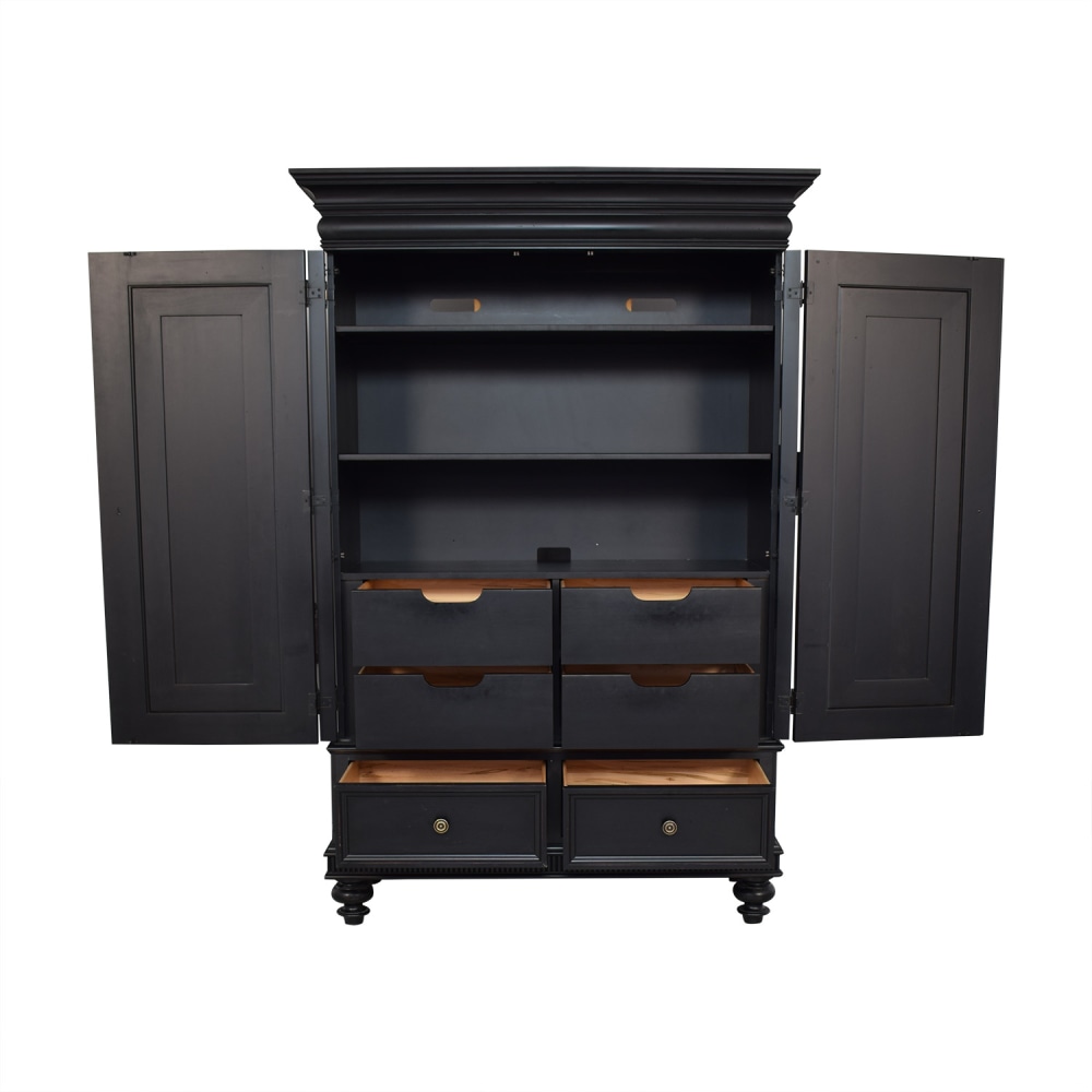 buy Ethan Allen Ethan Allen Matte Black Armoire online